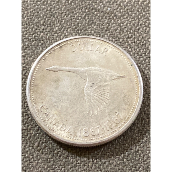 Canadian Silver Dollar, 1867-1967, Centennial Commemorative Coin