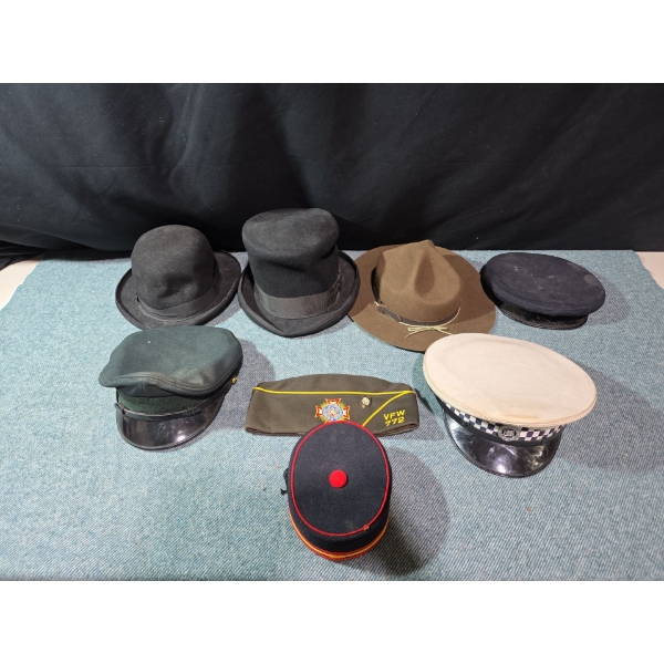 Hat Collection: Metropolitan Police, VFW, Top Hat & More