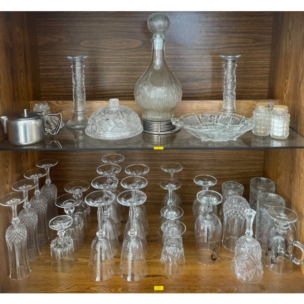 Crystal Stemware Collection - Includes Decanter Butter Keep  S+P Shaker & More