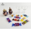 Image 1 :  Collection Of Murano-style Glass Candies,  Hand-Painted Salt And Pepper Shakers Royal Crown Derby.