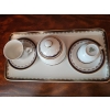 Image 2 : Tirschenreuth Bavaria Demitasse Coffe Set With A Cobalt Blue And Ornate Gold Scroll Pattern