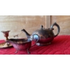 Image 2 : Silver Slate Candle Holders and Silver Plated Serving Pieces 