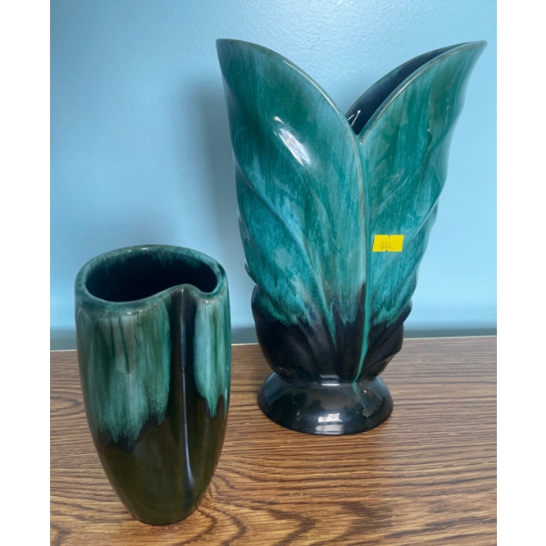 Vintage BMP Planter Vase Large Open Leaf Vase Small Chip on Bottom 