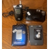 Image 1 : Sony Walkman Portable Cassette Player , GPS, Vintage Camera And Small Flip Phone