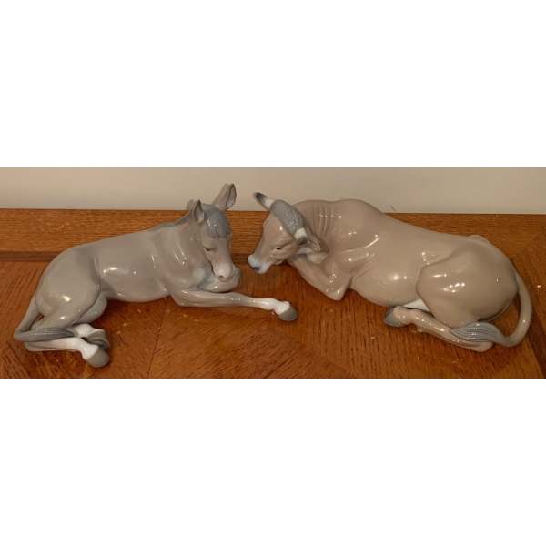 Lladro Porcelain Decorative Cattle 7W (quantity 2) 1987