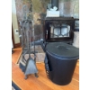 Image 1 : Heavy Duty Fire Place Tools & Ash Barrel 