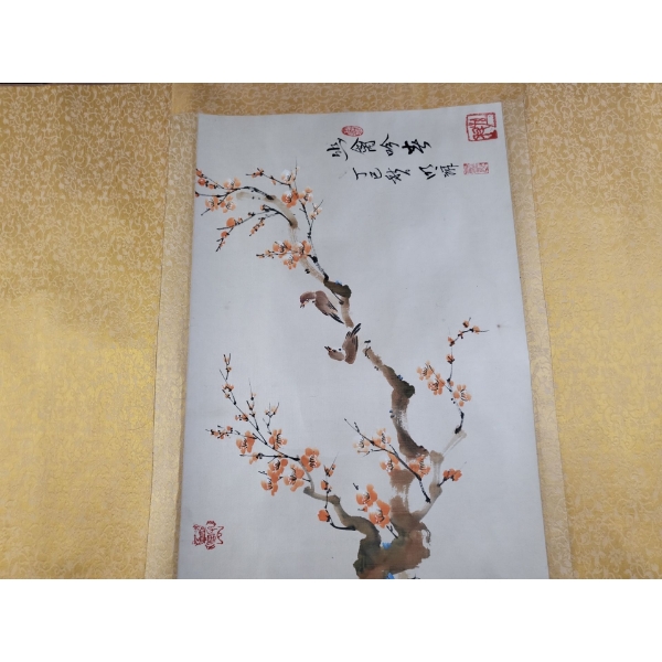Bird & Flower Art - Scroll