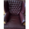 Image 3 : Gorgeous Plum Leather Claw Feet Single Chair, in Great Condition -  33W, 33D, 41T 