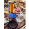 Image 3 : Great grandmas flower swifter, kitchen gadgets, glass bowls with lids and more 
