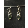 Image 3 : Stamped .925 Green Amber Bracelet and Earrings with Yellow Jasper Ring