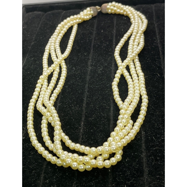 2 Fake Pearl Necklace