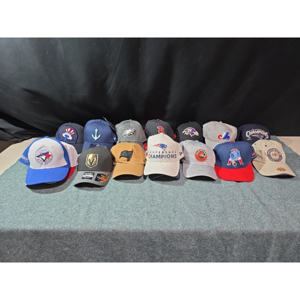 Hats: NHL, NFL, MLB