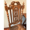 Image 8 : Pair of Victorian Hand Carved Oak Barley Twist Chair w/ Wooden Table, Metal Claws (24W, 24D, 29T)
