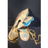 Image 1 : Moccasins w/ Beading and Fur- Size Not Indicated, 10" Bottom Sole, 13 T 
