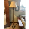Image 1 : Antique-brass Floor Lamp with Beautiful Unrestored Shade

In Working Condition. 