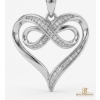 Image 4 :  Peoples Jewellers Diamond Infinity Heart Pendant Necklace Is Crafted From Sterling Silver 925 , 8.9
