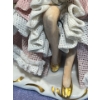 Image 7 : Vintage Dresen Capodimonte Lace Porcelain Seated Lady Figure 3.5H