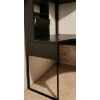 Image 2 : Black MDF Desk with Built in Shelf 29 W, 39 D, 56 T