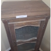 Image 3 : Lovely Wood Storage Cabinet w Chicken Wire 23w 52 h & Green Upholstered Armchair 24 w 40 h