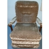 Image 3 : Antique Upholstered Velvet Rocking Chair 26x30x46