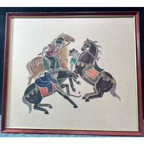 Chinese Horse Rubbing Painting (22" X 19") 