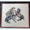 Image 1 : Chinese Horse Rubbing Painting (22" X 19") 