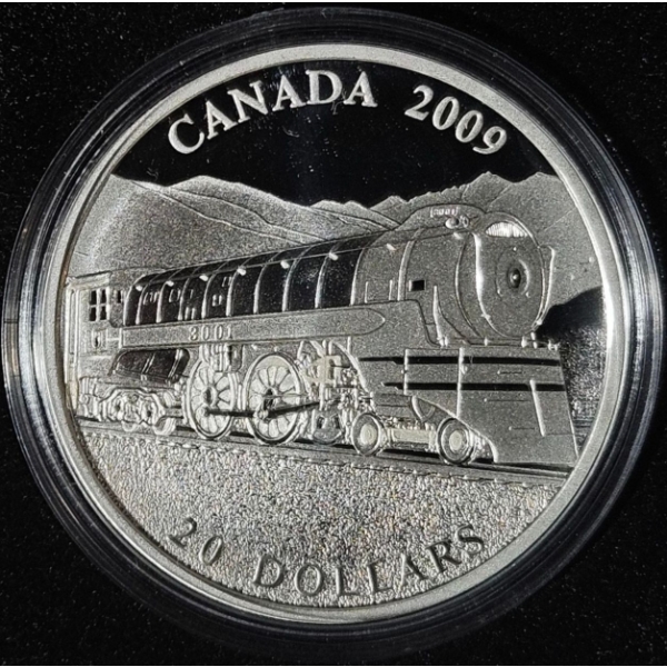 2009 $20 Great Canadian Locomotives: The Jubilee - 99.9% Fine Silver Coin