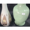 Image 6 : Celedon Crackle Vase 4" Base, 10 T, Asian Vase 11.5 T, Buddha 3.5 W, 5 T, Minton Teacups and More!