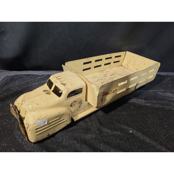 Vintage Toy Truck Missing Front Wheel