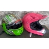 Image 2 : NEW FULMER MX Helmets - FMVSS 218 Size L Green & PHX Helium 2 Size L Pink