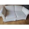 Image 1 : White 2 Seat Sofa 70 W, 35 D, 31 T 