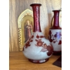 Image 2 : Antique Bohemian Ruby Glass w/ Hand Painted Gold Detailing & Religious Art 8T