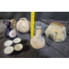 Image 2 : Stunning Signed Pottery Vases , Yamato Mini Tea Cup Set, Limoges Castel Pitcher, The Glass Shop Vase