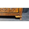 Image 3 : Vintage Hand-Carved Wooden Chest, 17 x 34.5 x 16.5 Inches, Made in Hong Kong