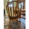 Image 3 : Beautiful Oak Dining Set with 2 Leaf extensions and seat 10 Chairs 