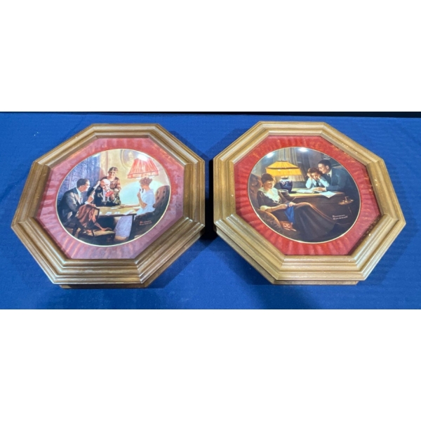 Norman Rockwell Framed Collectors Plates