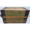 Image 7 : Vintage Wooden and Canvas Trunk With Decorative Interior
