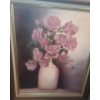 Image 4 : Trio of Rose Paintings.  White Frame 21 1/2 w 25 1/2 h