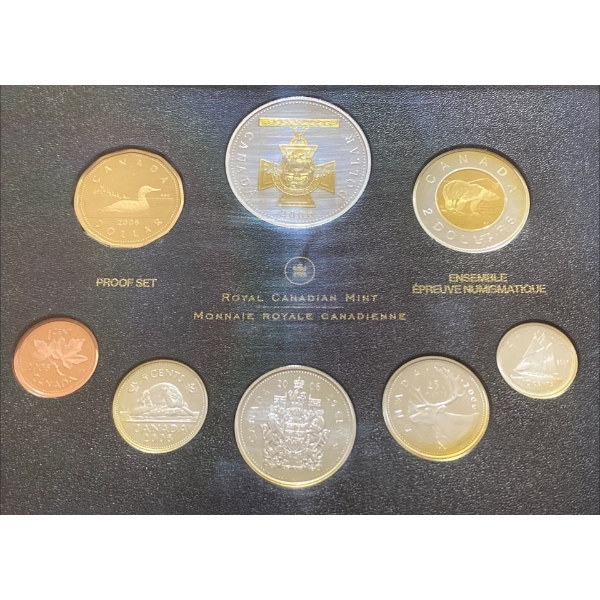 2006 Canadian Proof Set With Fine Silver Dollar 92.5% Silver 53.36 Grams