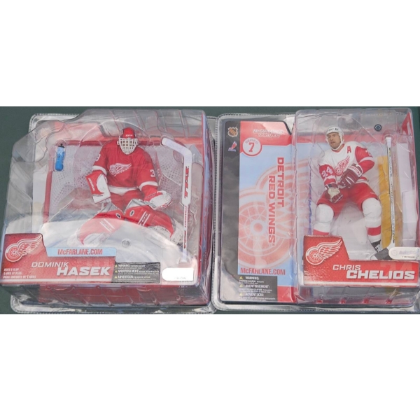 McFarlane Detroit Red Wings NHL Figures Hasek and Chelios