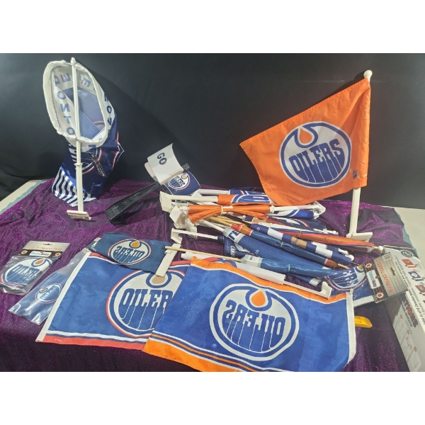 Oilers Flags and Windsock