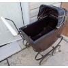 Image 4 : Metal Doll Pram with White Handle and Plastic Canopy