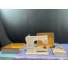 Image 1 : Vintage Elna Sewing Machine with Case, Foot Pedal and Spare Parts - Works