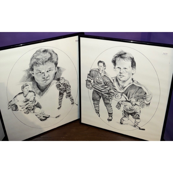 Kraft NHL Hockey Drawings/Framed Posters (Edmonton Oilers 1986-87)