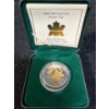 Image 1 : 2004 50-Cent 22K Gold Plated Golden Easter Lily Coin 92.5% Silver 9.3 Grams