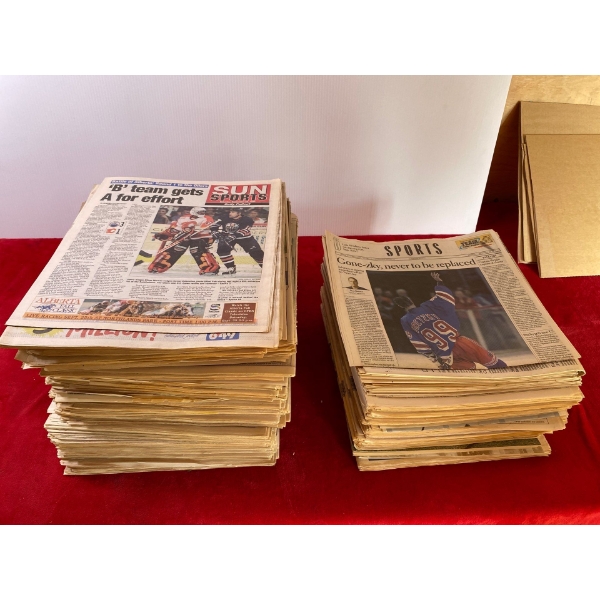 Old Journal and The Sun Newspapers Regarding the Edmonton Oilers