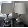 Image 1 : Elegant Empire Table Lamps w/ Brushed Nickle Base & Contemporary Shade(2) 23T