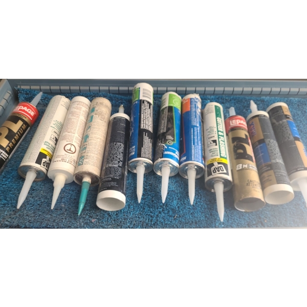 Contents of Drawers: Caulking, Hand Tools and Contents of Box: Faceplates, Solder Wire and More!