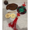 Image 1 : Oriental Decor Incl. Trinket Box made from Coconut, Chinese Resin Lucky Red Knot & More! 