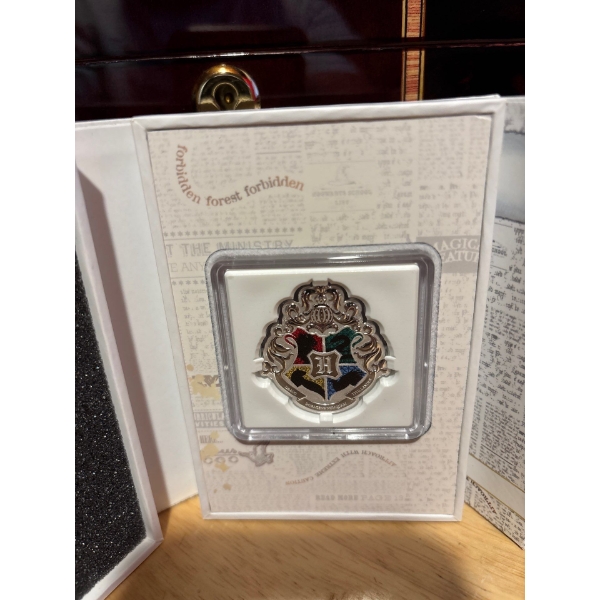 2021 $2 HARRY POTTER HOGWARTS CREST COIN 1 OZ FINE SILVER
